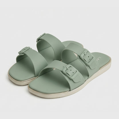 Women EVA Sandal - Lacleo Twin Buckle Classic