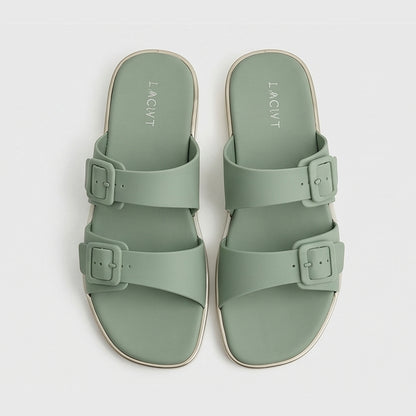 Women EVA Sandal - Lacleo Twin Buckle Classic