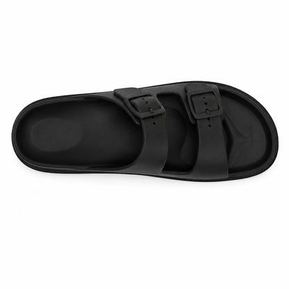 Lacleo Comfort-Flex EVA Double Strap Slides Mocha