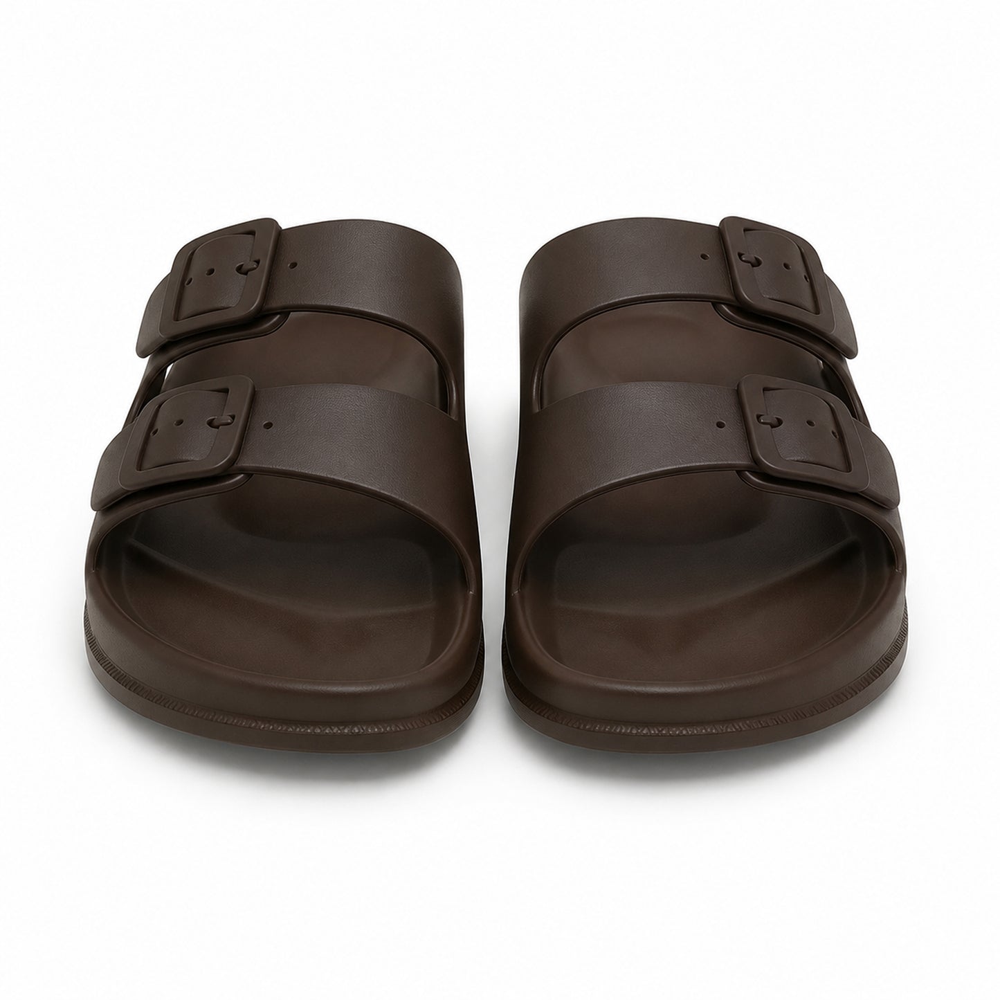 Lacleo Comfort-Flex EVA Double Strap Slides Mocha