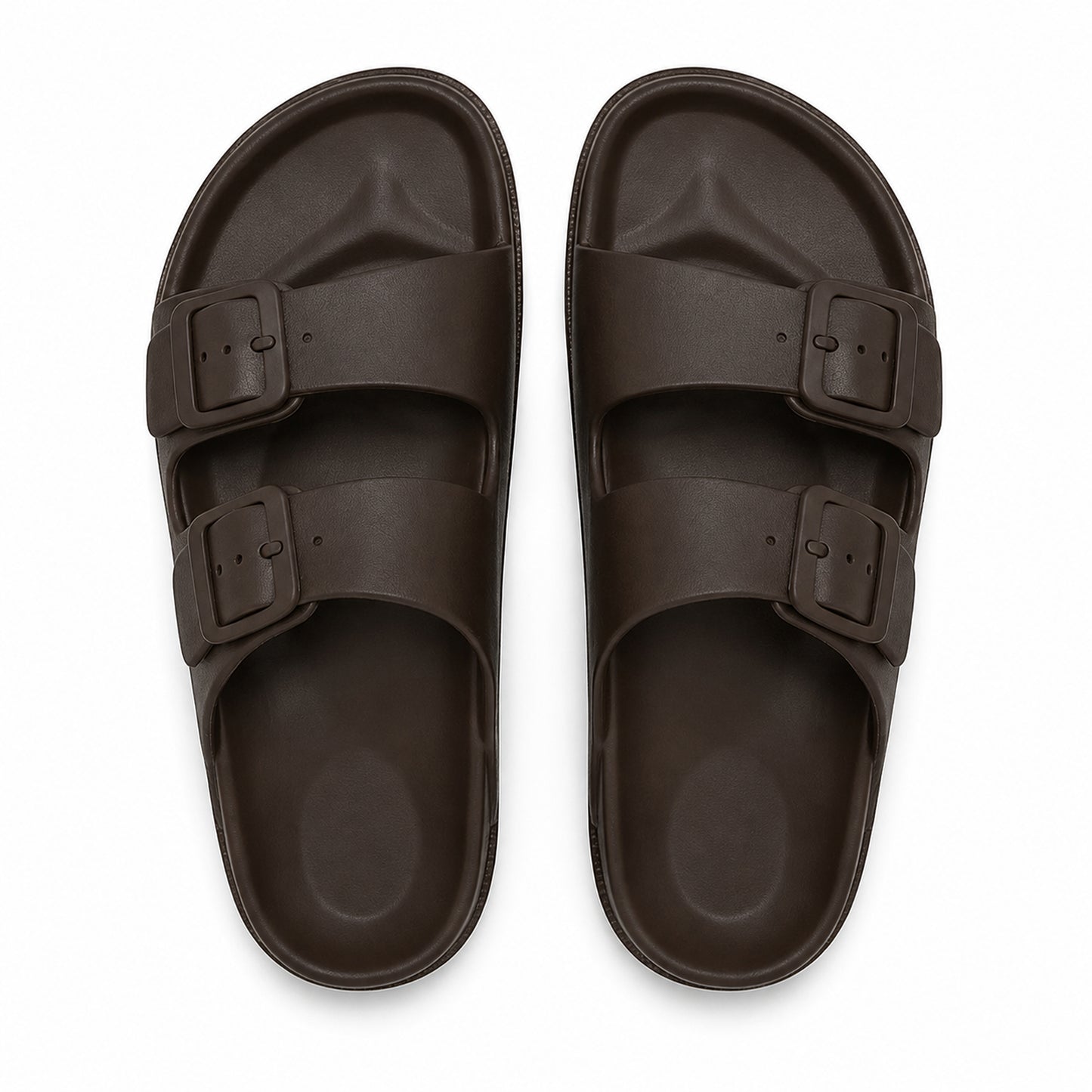Lacleo Comfort-Flex EVA Double Strap Slides Mocha
